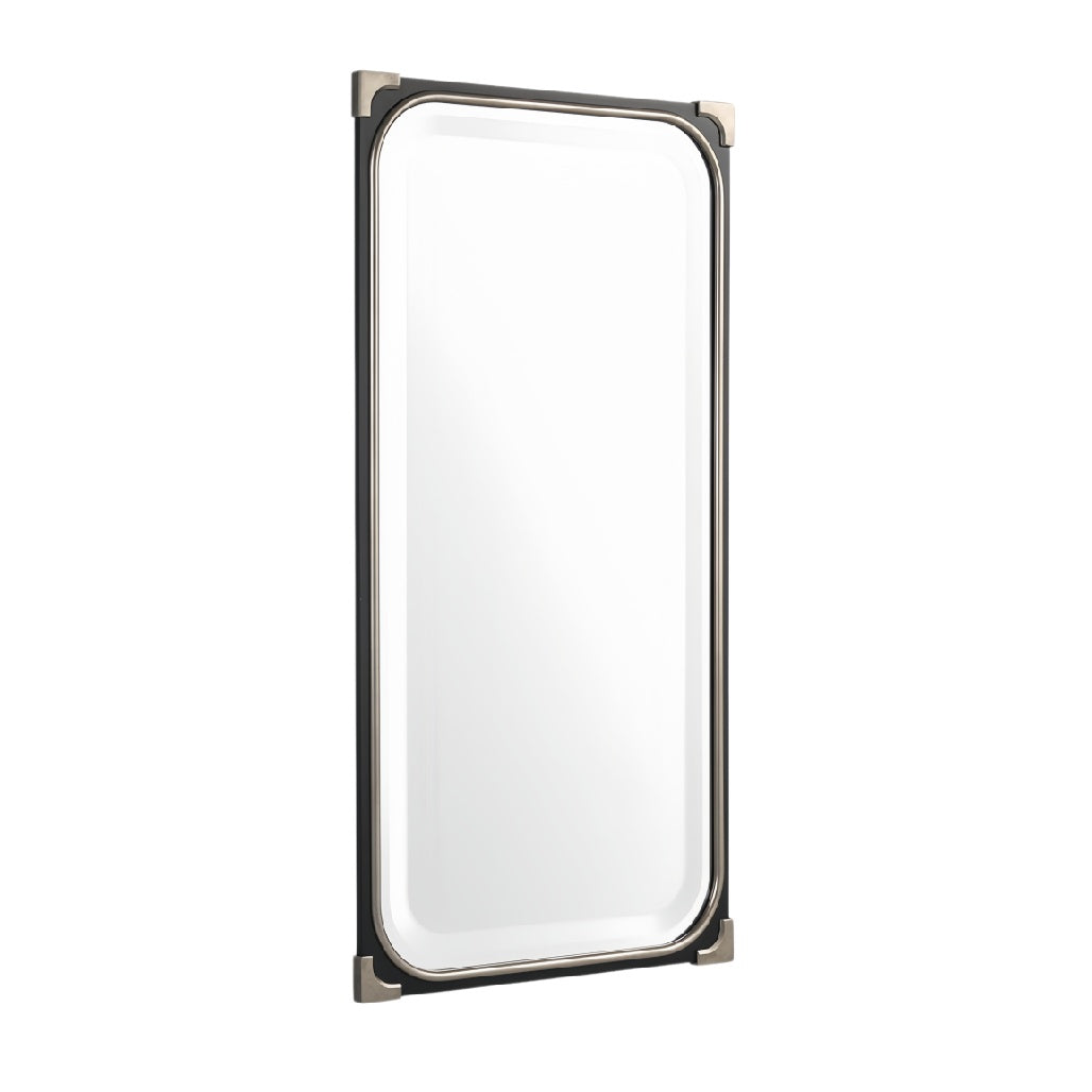 Modern Rectangular Wall Mirror with Black Frame